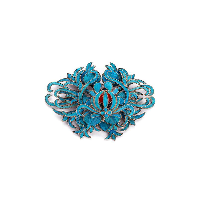 Original Designer Craftsmanship Handmade Filigree Brooch Chinese Retro Palace Style Neutral Men And Women Charm  Jewelry