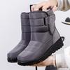 Fashion 2025 New Warm Women's Snow Boots with Velcro Waterproof European Size 44 Plush Platform Boots Mid High Casual Boots Botas Mujer