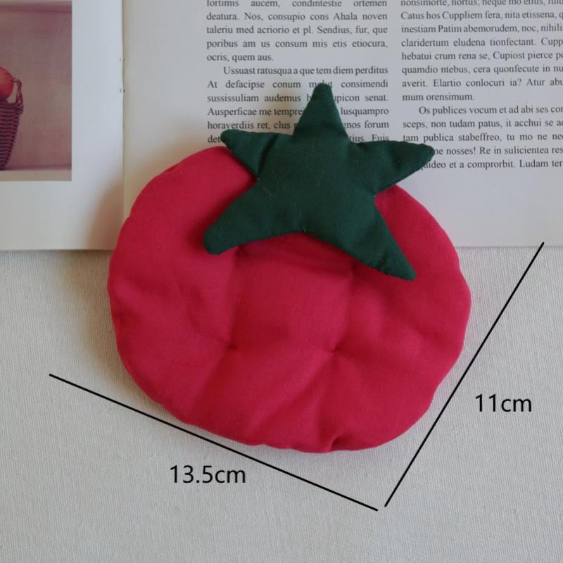 Tomato Shape Coasters, Cotton Filling, Insulated Heat Resistant Coffee Coasters, Table Decoration