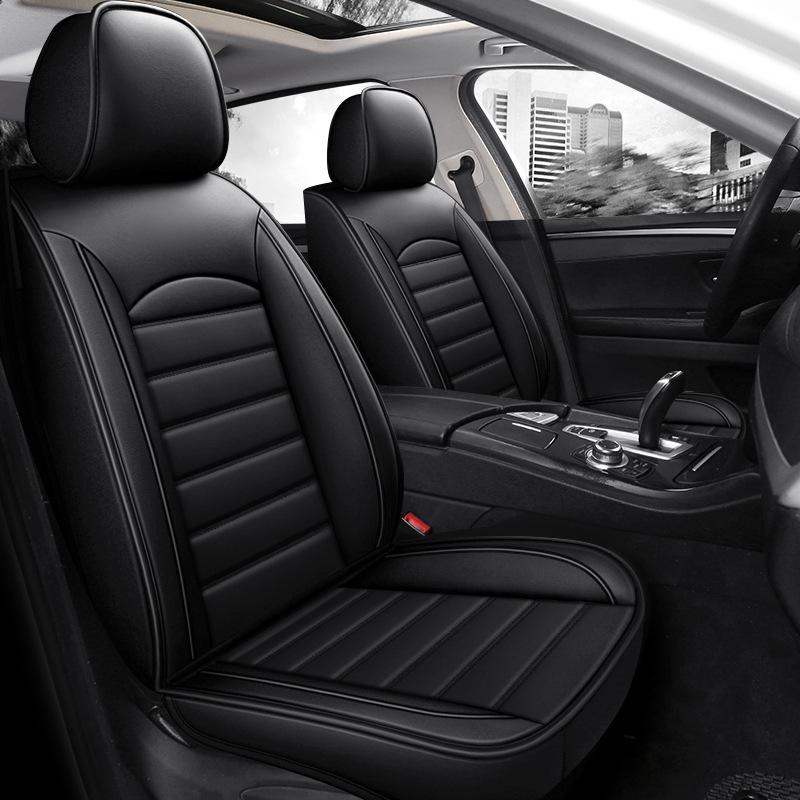 Universal Car Seat Covers, All-Season All-Around Wear-Resistant Faux Leather, Full-Cover for All Five Seats, Five-Seater, Compatible with Five-Seater