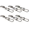 Stainless Steel Fishing Swivel Snaps 4#-12# Rolling Bearing Duo-Lock Connector Kit Saltwater Freshwater Lure Tackle 10Pcs