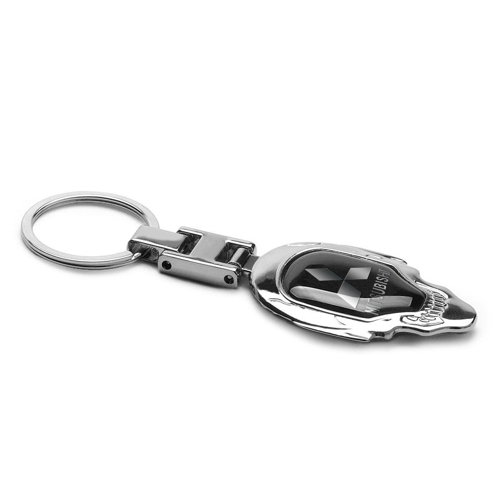 Auto Metalen Sleutelhanger Sleutelriem Cadeau Hanger Sleutelring Sleutelhouder Accessoires Voor Mitsubishi Lancer Asx Outlander Pajero L200 Galant