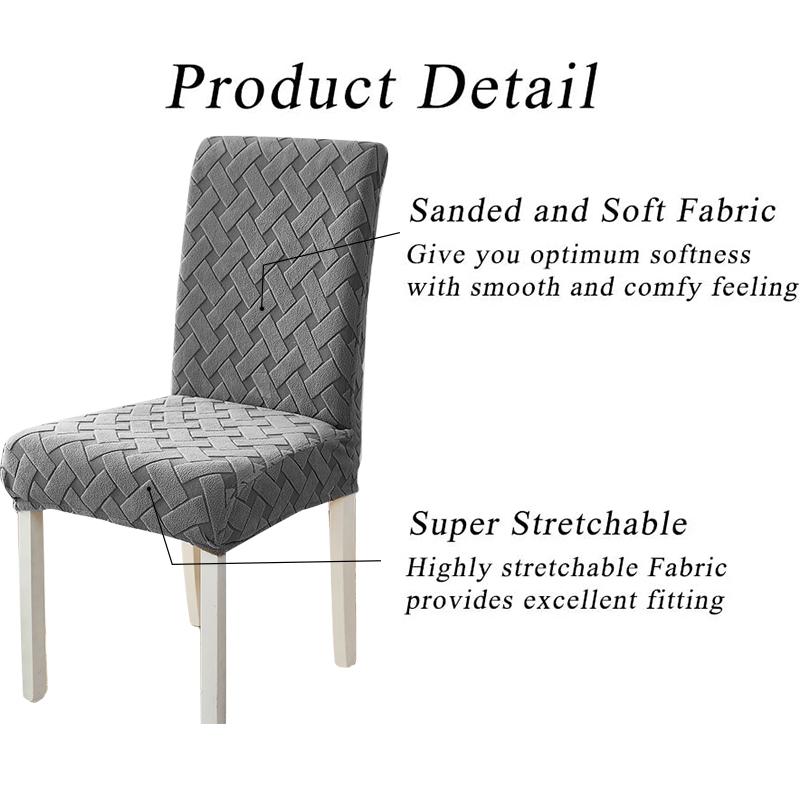 Thick Jacquard Chair Cover Spandex Stretch Slipcovers Chair Seat Covers For Kitchen Dining Room Wedding Banquet Home 1Pc