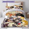 Anime Death Note Pattern Bedding Set Quilt Cover Pillowcase Home Decor Gift (1 * duvet cover + 2 * pillowcase, without core)