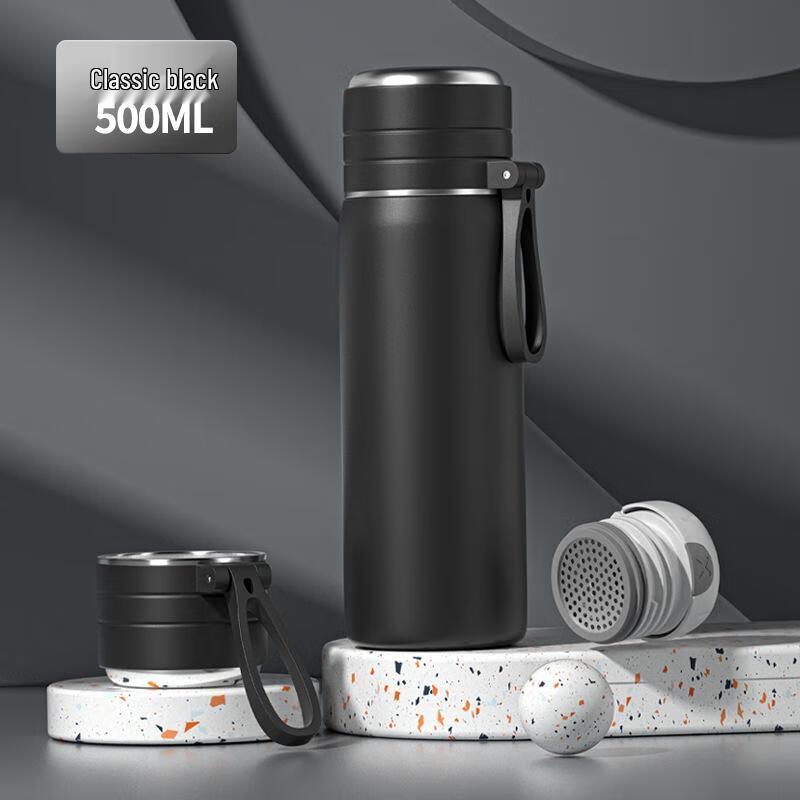 ZETAI Large Capacity Stainless Steel Insulated Tea Water Bottle 500ml