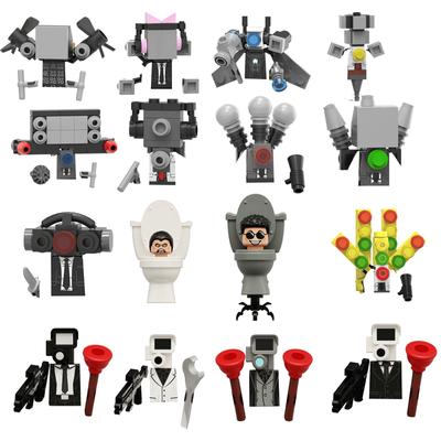 KDL818 LG1009 Anime Cartoon Bricks Dolls Cameraman Speakerman TV Man Mini Action Toy Figures Building Blocks