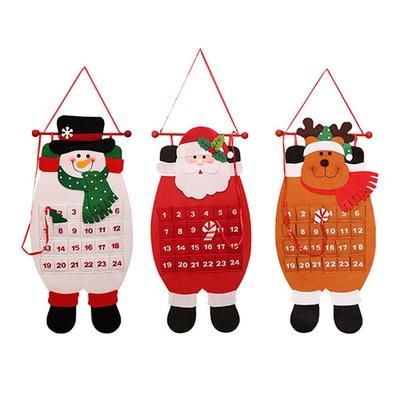 Christmas Calendar Santa Claus Snowman Santa Claus Xmas Advent Timer Door Wall Window Christmas Decor Advent Calendars Decor