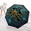 Magical Octopus Wizard Hat: Mystical Sea Creature Art PrintUmbrella, Portable 3-Fold Compact Umbrella for Men & Women Gift