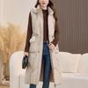 Fashion Winter Women's Long Warm Vest Hooded Faux Fur Collar Can Be Worn on Both Sides Thick Sleeveless Parkas Woman Jackets