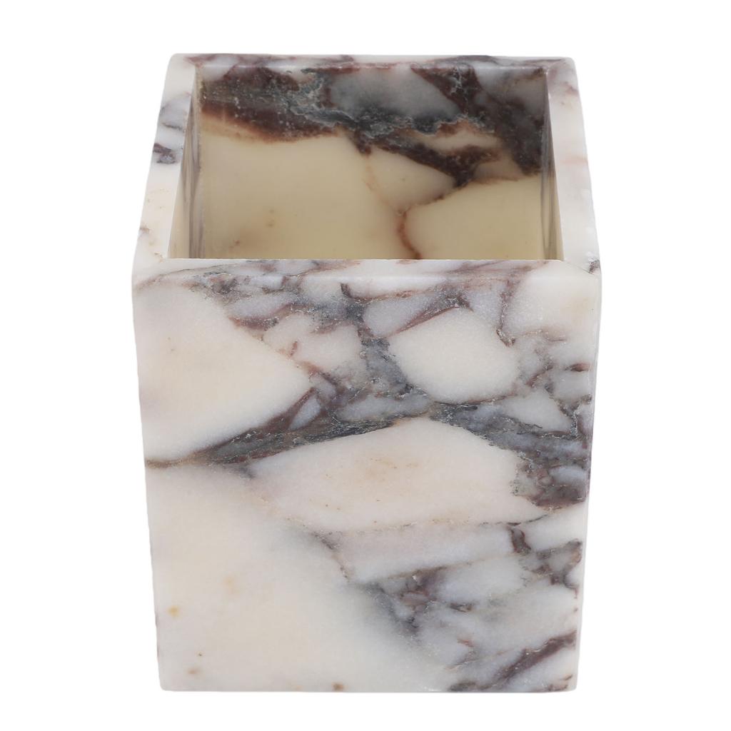 Marble Stone Container Multifunctional Utensil Holder Marble Canister for Office Bathroom Decoration Marble Stone