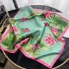 New Satin Shawl Design  Print Silk Square Women Neck Scarves Wrap Headkerchief Beach Hair Band Women's Bandana Silk Scarf