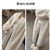 Damen Herbst/Winter 2024 Nerz Plüsch Strick Langer Cardigan Pelzmantel
