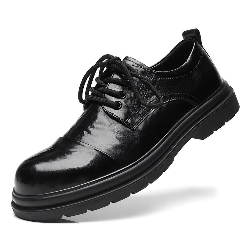 

Модная мужская формальная кожаная обувь Модный минималистичный джентльменский стиль Деловая Вечеринка офис досуг на открытом воздухе Классическая свадебная обувь 44 чёрный