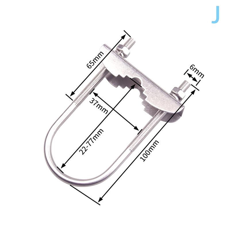 For TV,CB,Ham Double Antenna Mast Clamp V Jaw Block With M6 U Bolts Heavy Duty Anti-Rust Mast To Mast Mount Bracket Kit