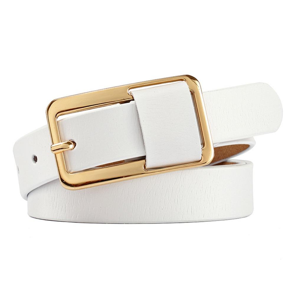 Metal Buckle Pin Buckle Belt Versatile Thin Leather Belt Fashion Genuine Leather Belt For Women