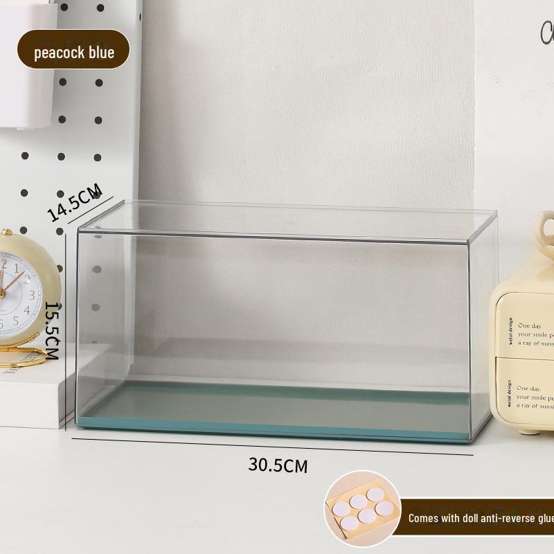 Cutie de Afișare Acrilică Transparentă pentru Depozitarea LEGO și a Modelelor, Finisaj Mat cu Bule Antistropi