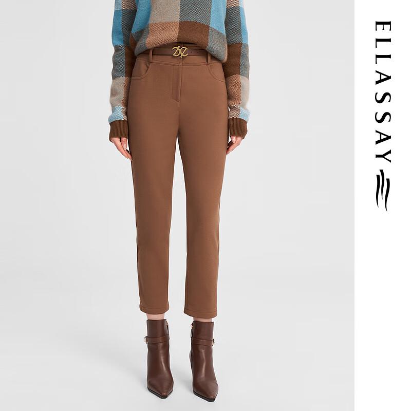 ELLASSAY Women's Warm Cotton-Feel Down Casual Pants
