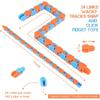 8Pcs 24Links Fidgets Wacky Tracks Fidget Toys for Kids Classroom Students Gifts School Stocking Stuffers Plastic Sensory Autism Snap Fidget Click