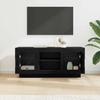 TV Cabinet Black Oak Effect 102 x 35 x 45 cm Engineered Wood