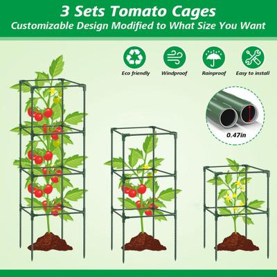 1 Set Tomato Cage Height Adjustable Easy To Assemble Vertical Climbing Plants Vegetable Trellis Flowers Plant Support Tomato Support Garden Trellis