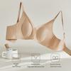 Brand Seamless Ultra-Thin Satin Bra for Women: Minimizing Big Chest, Anti-Sagging, with Gathered Rabbit Ear Cup.