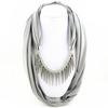 Stylish Fashion Scarf Necklace with Metal Spike Pendant – Elegant Infinity Scarf for Women, Boho Chic Statement Accessory