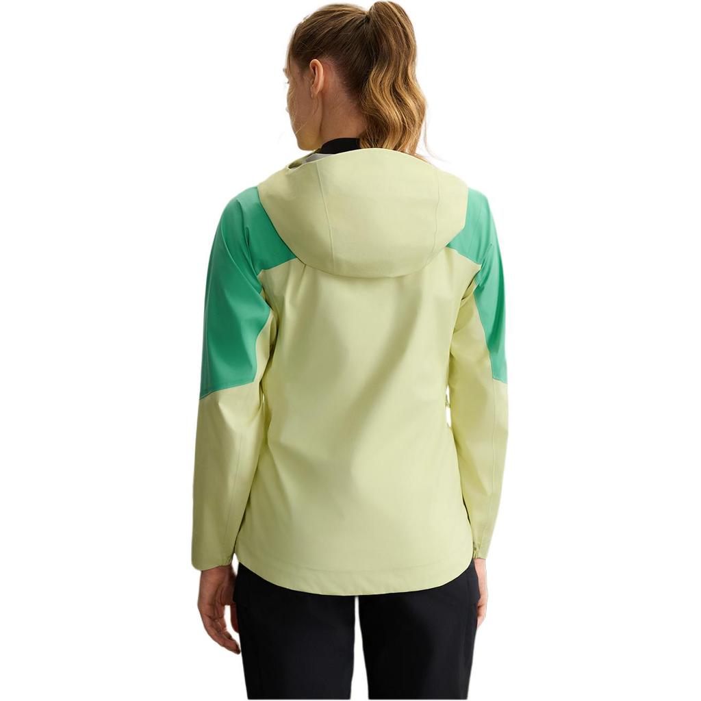 FILA Explorer Outdoor Series Color Block Hooded Long Sleeve Waterproof Warm Jacket Women Jacket Light-Yellow A11W527703F-YE