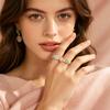 Finger Ring 3D Flower Shape Health Mood Support Long Wear Finger Band Wife Mother Sister Daughter Stress Relief Ring