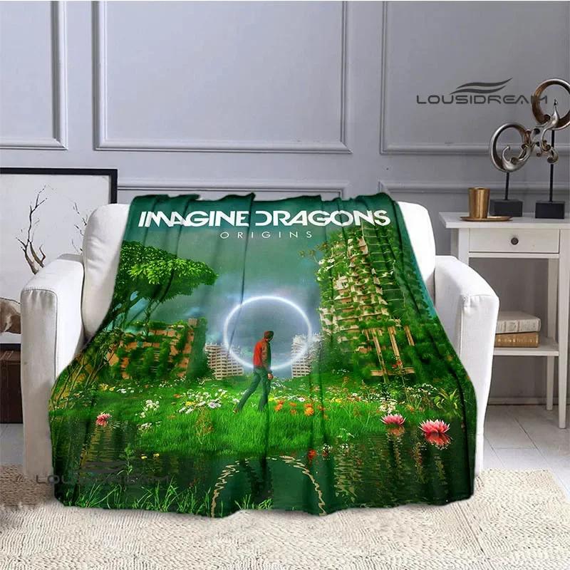 Rock Band Imagine Dragons Printed blanket flannel warm blankets bed linings Soft and comfortable blanket birthday gift