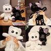 Cute Cartoon Skull Cat Plush Toy Doll For Bed Cuddling Funny Ugly Gift