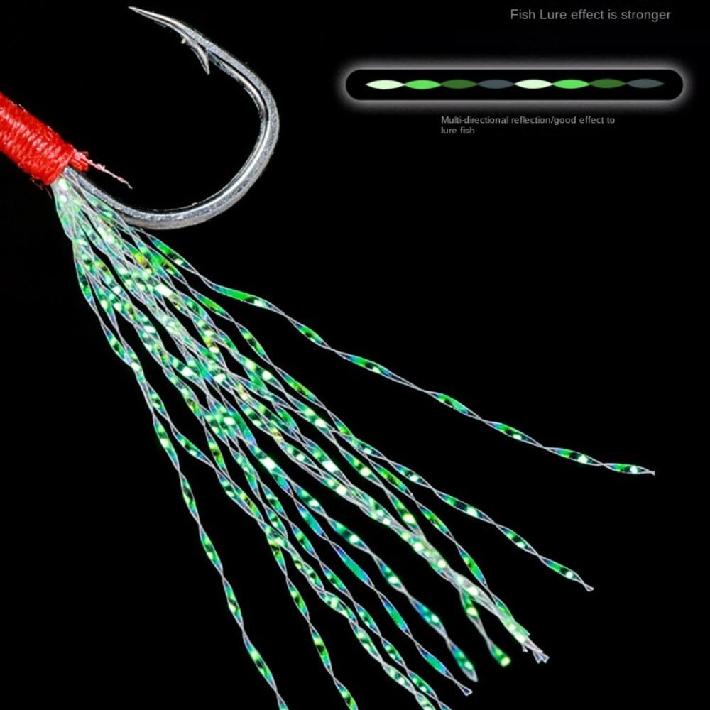 Red Green Fishing Lure Iron Spinning Baits Durable Metal Jig Lure