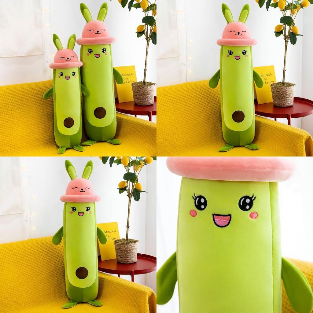 Green Avocado Plush Toy Delightful Expression Soft Cotton Material