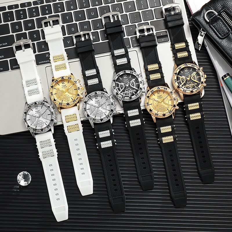 Men's Trendy Quartz Wristwatch with Large Numbers & Alloy Case