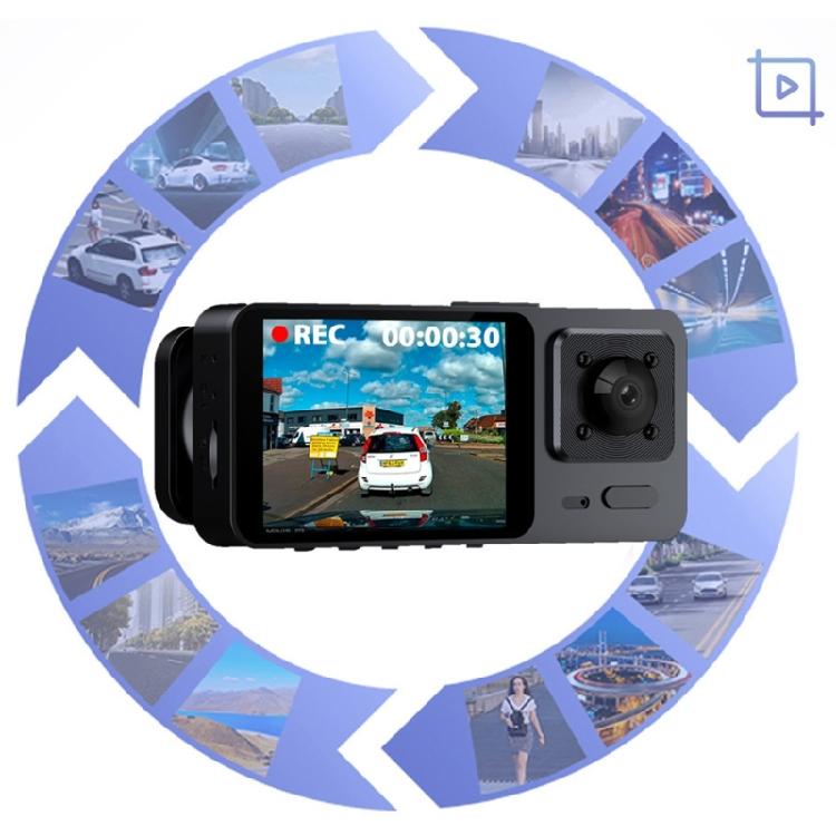 2/3 Channel Dashcam Video Recorder 2'' IPS Screen Wide Angle Camera