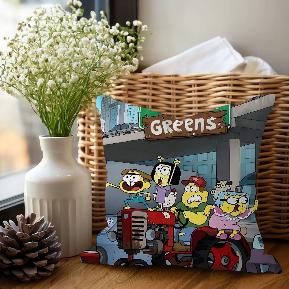 B-Big City Greens Decorative Room Aesthetics Pillow Case Home Decor Bedroom Sofa Bed Couch Pillow Cover 45x45
