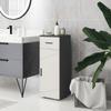 Slim Bathroom Cabinet, Narrow Bathroom Storage Cabinet with Drawer, Door Cupboard, Adjustable Shelf and Soft Close Mechanism, Grey