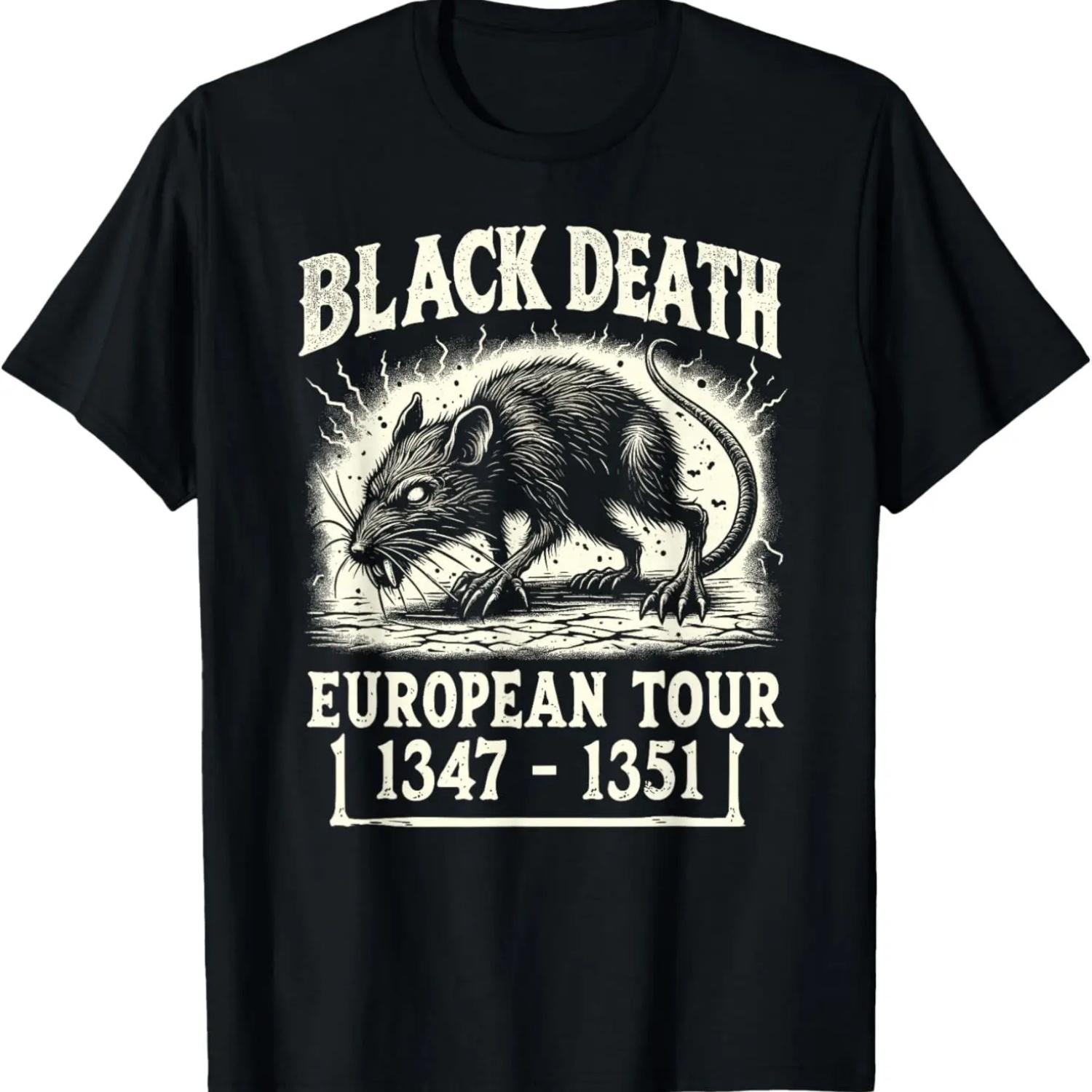 

Чёрная Смерть Европейский Тур Чумная Крыса Средневековая История Футболка XXXXXL чёрный