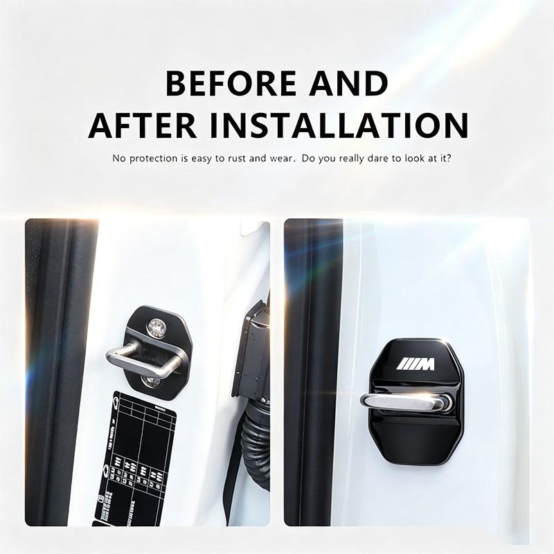 4Pcs Car Styling Car Door Lock Covers Protection Accessories Sticker For BMW G80 G06 G07 G42 G14 G15 G16 F82 M M2 M3 M4 M5 M6 LL3