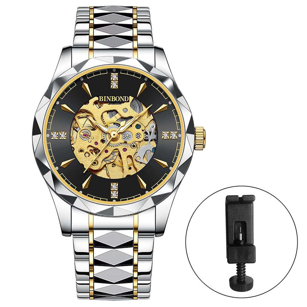 Automatic Watch Silver 3ATM Water Luminous Analog Stainless Steel Strap Watch Fashion Watch Birthday Christmas Day Day Gift Men's Resistant Men's -