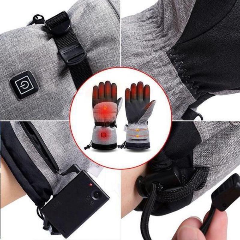 Beheizte Winterhandschuhe, batteriebetrieben, thermische Motorrad-Heizhandschuhe, wasserdicht, Touchscreen, Handwärmer, Radfahren, Skifahren, Outdoor
