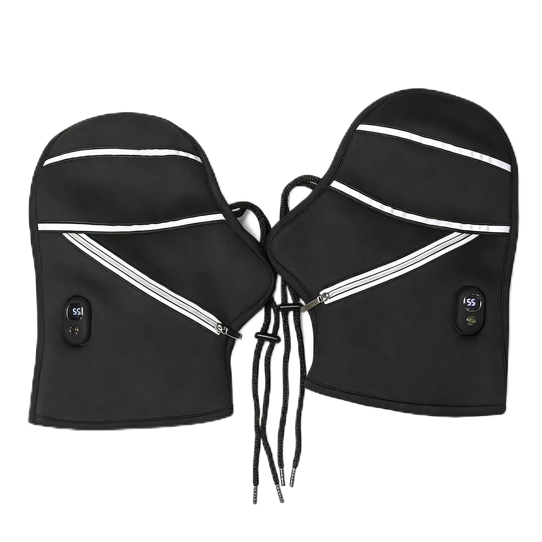 

OBEST Electric Heated Handlebar Cover for Motorcycles and Intelligent Plush PI Heating 4000mAh Long Battery Night Reflective Perfect for Outdoor and чёрный