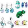 S New Copper Chameleon Lucky Charm Bead Pendant Fit Original Bracelet Women Diy Jewelry Make Fashion Accessories Gift