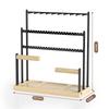 Multi-Functional Jewelry Organizer 3-Tier Metal Desktop Stand Earrings Necklaces Cosmetics