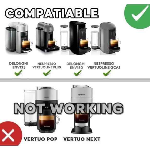 Stainless Steel Reusable Coffee Capsule, Metal Refillable Coffee Pod Brewing Espresso 70ML/2.40Z(SMALL), Compatible with N-espresso Ver-tuoPlus