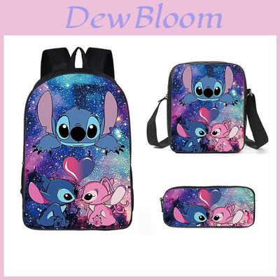 Stitch Cartoon Rugzak Voor Kinderen Oxford Stof Waterdichte Schooltas Met Ademende Riemen