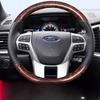 For Ford Ranger 2016 2017- Everest 2016- Hand-Stitched Black  Leather Peach Wood Grain Car Steering Wheel Cover
