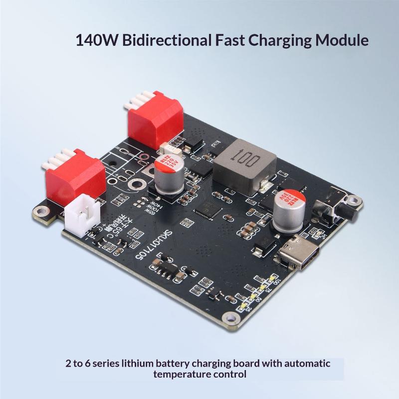 140W 2-6S Ip2366 Lithium Battery Charging Board Bidirectional Fast Charging Module With Automatic Temperature Control Function