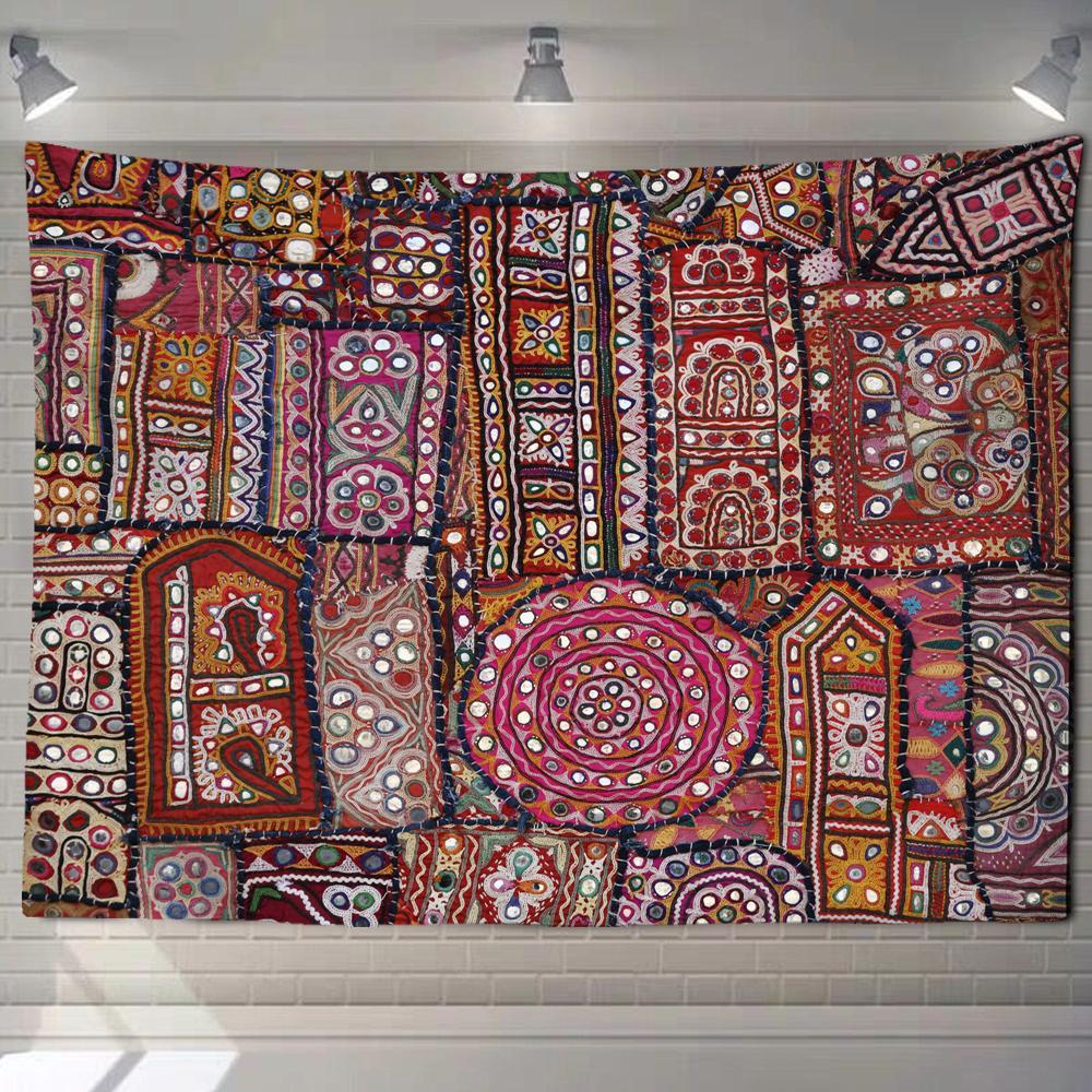 Mandala Tapestry Wall Hanging Beach Rug Blanket Psychedelic Mattress Boho Yoga Shawl Mat Bedroom Living Room Decor Tapiz