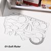 Students Creative Stationery Mathematics Function Ruler Ruler Learning Measuring Tool Protractor