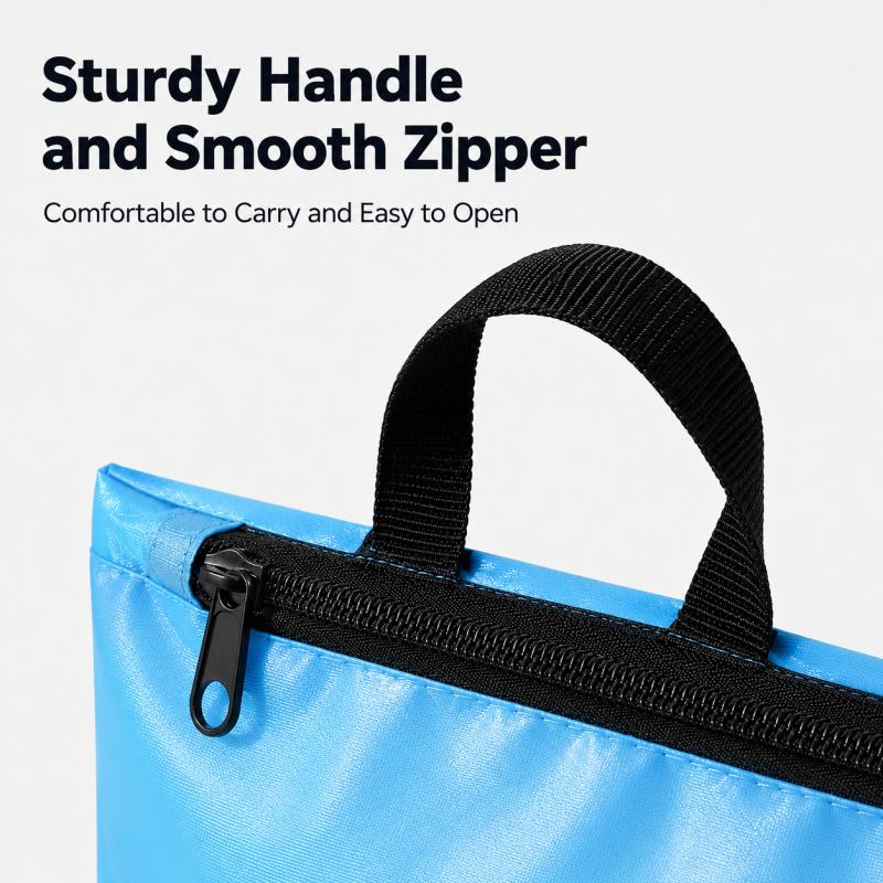 3PCS Waterproof Nylon Travel Storage Bag With Zipper Handle For Wet Swimsuit Clothes Toiletries Laundry Bedroom Closet Organization Use